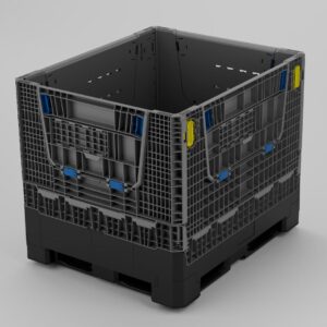 Bins plegable ventilado con puertas de Inspeccion x 2 -BINSEGLT100- (1200 x 1000 x 1000) mm